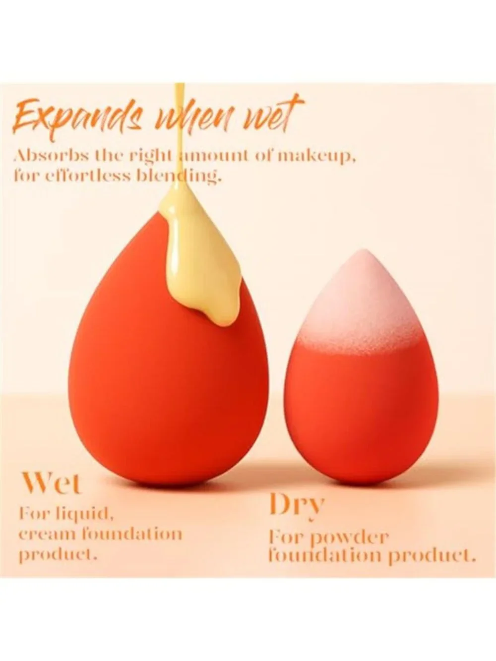Makeup Sponge Set, 5 Pack Foundation Beauty Sponges & Soft Blenders
